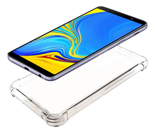 Forro Bryp Samsung A7 2018 Antigolpes Silicone Transparente
