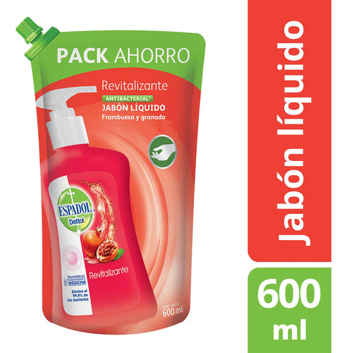 Dettol Espadol Revitalizante Jabón Líquido 600 Ml. Doypack