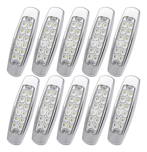 10 Und Foco Luz Lateral Led Bi-volts Trocha Borde Metálico