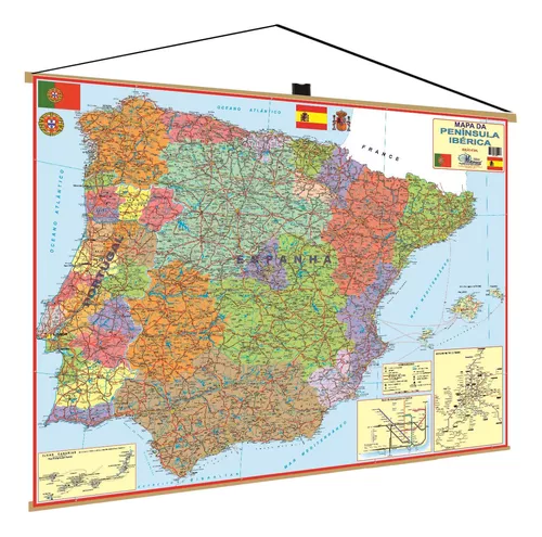 Posters & Quadros Mapas de Portugal em