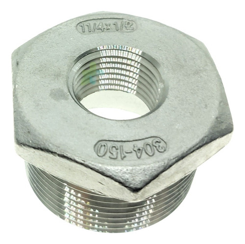 Conexión Reducción Bushing 1 1/4 A 1/2 En Acero Inoxidable