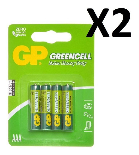 Pilas Aaa Gp Greencell Blisters 4 Unidades