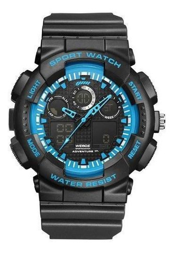 Relógio Masculino Weide Analógico digital Wa3j8003 cor preto e azul