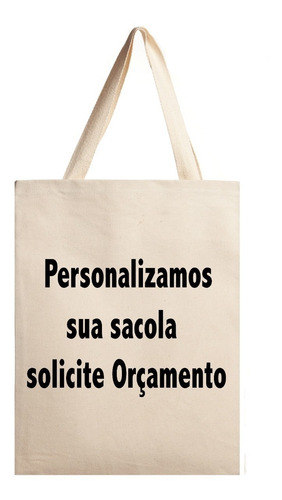 100 Sacolas Ecológicas 38x40(ecobag)tecido Algodão Cru Lisa