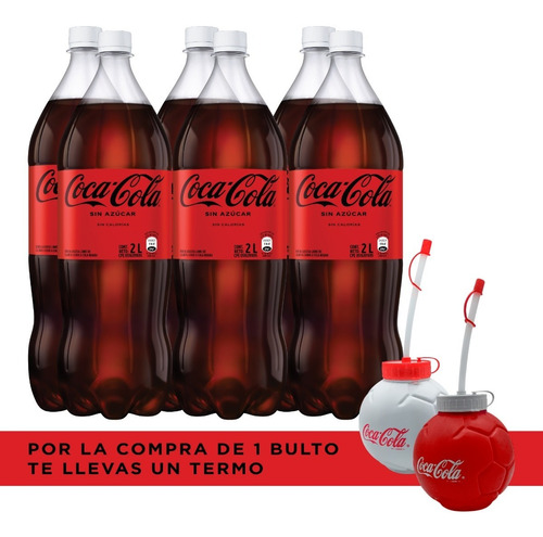 Refresco Coca - Cola Sin Azúcar Pet 2l 6 Unidades Promoción