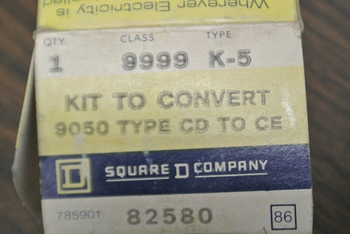 Square D / 9999 K-5 / Kit To Convert 9050 Type Cd To Ce  Jjm