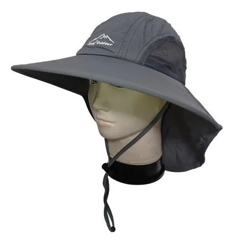 Sombrero Gorro Con Cubre Nuca Y Filtro Uv 50 Camping Pesca