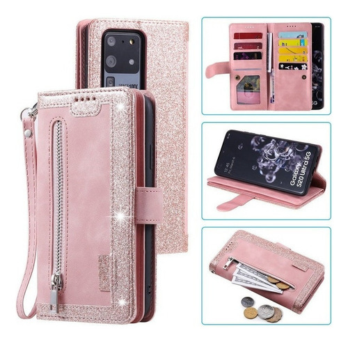 Fundas Para Samsung Cartera De Tarjetero Con Cremallera