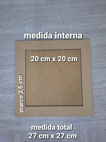 Cuadro Mdf 21x21 Cm Interno