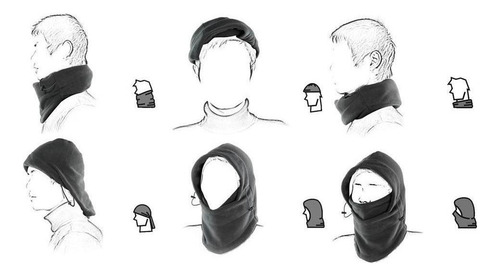 30 Mascara Termica Balaclava Frio Bufanda Moto Gorro Color Multicolor