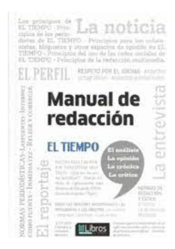 Libro Fisico Manual De Redaccion El Tiempo. Sin Autor