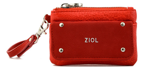 Monedero Sisian Rectangular Pequeña Rojo Ziol