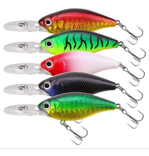 Señuelos Duros Pesca Crankbait Sabaleta Trucha Black Bass