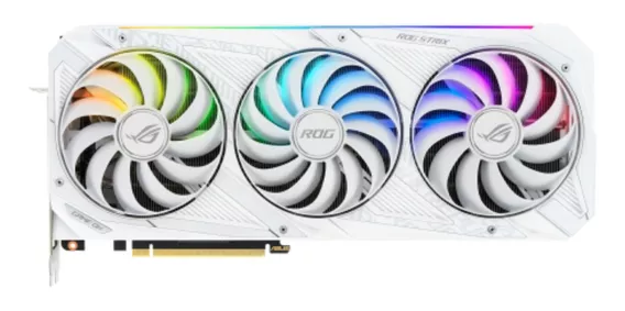 Placa de video Nvidia Asus ROG Strix GeForce RTX 30 Series RTX 3090 ROG-STRIX-RTX3090-O24G-WHITE White Edition 24GB