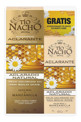 Tio Nacho Aclarante Shampoo X415 + Enjuague X200 