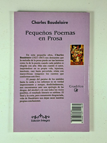 Lote X 2 Libros - Pequeños Poemas + Flores Mal - Baudelaire