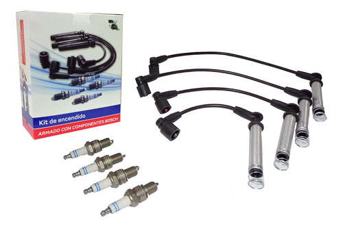 Kit Cables + 4 Bujías Para Chevrolet Classic 1.4 1.4 Lt Spir