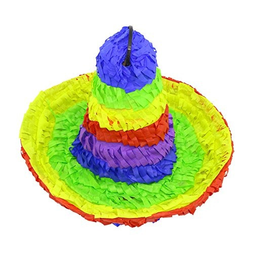 Lytio Piñata Arco Iris De Colores Mexicano Sombrero Sombrer