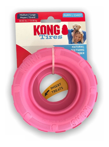 Kong Puppy Tires Medium / Large Juguete Perros Rueda Snack