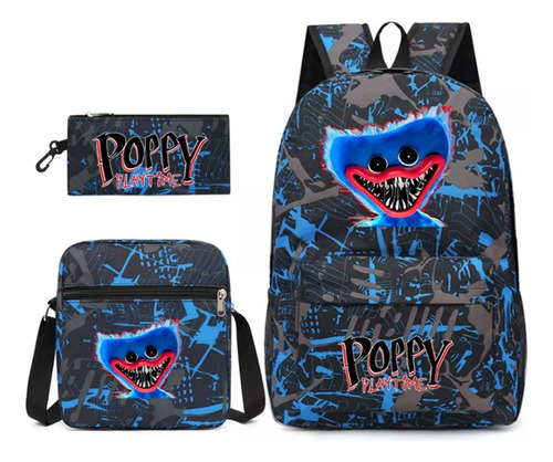 Mochila Huggy 3 En 1 Mochilas Escolares Wuggy Poppy Playtime