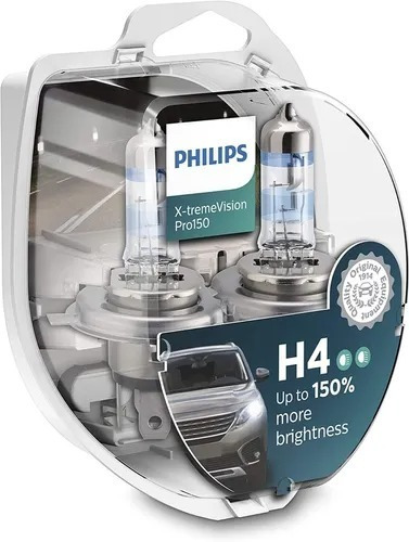 Par De Ampolletas H4 +150% Pro X-tremevision Philips