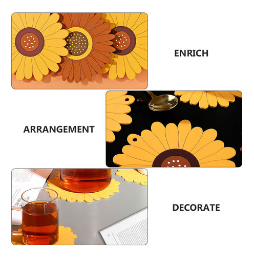 Posavasos Multifuncional De Silicona Con Forma De Girasol