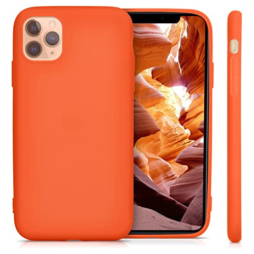 Funda Para iPhone 11 Pro Max Neon Naranja Tpu Silicon