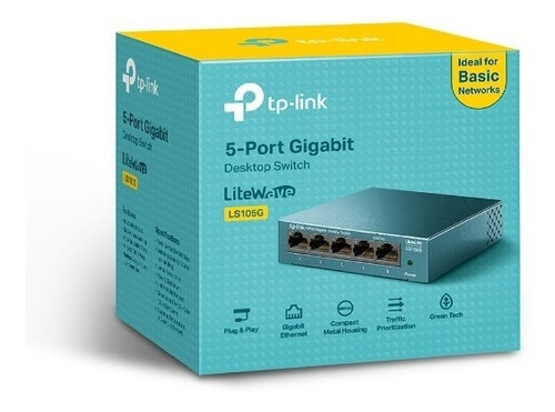 Switch Tp-link Tl-ls105 5 Puertos 10/100/1000 Gigabit Case M