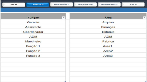 Planilha Controle De Horas Extras Até 300 Funcionários - Vba