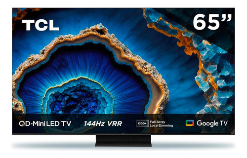 Pantalla 65 Tcl Qd-mini Led 4k Hdr Google Tv Mod 65qm741g Hdr Negro