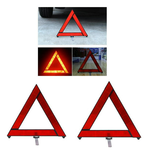 Dos Triangulo De Advertencia Avería De Autos Camiones Otros 