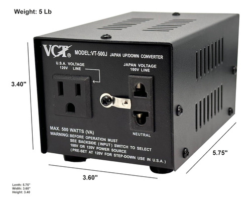 Vct Vt -500j El Transformador De Voltaje De Paso Japonés A A