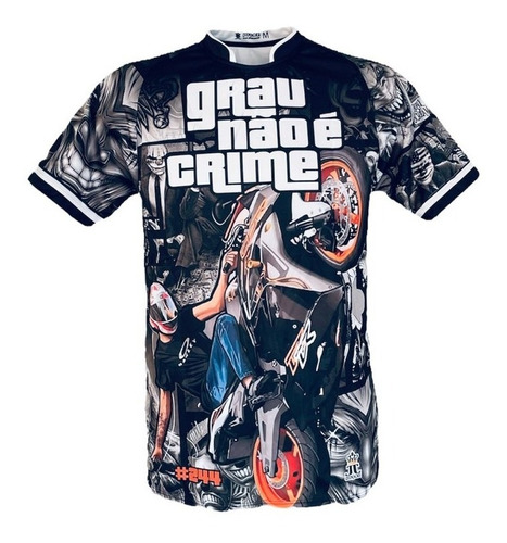 Camisa|camiseta Mandrake Moto Grau Não É Crime Favela Maloka