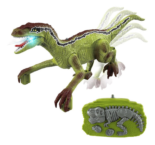 Juguete Dinosaurio Velociraptor De Control Remoto Con Luces 