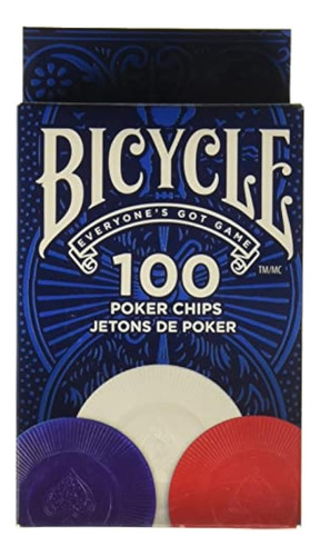 Chips Bicycle Poker, 100 Unidades Con 3 Colores,