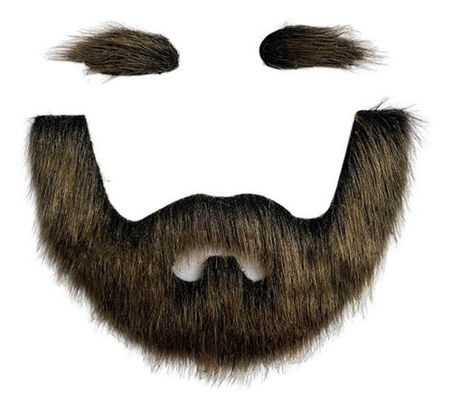 3 Conjunto De Barba Y Cejas Postizas, Amarillo Marron