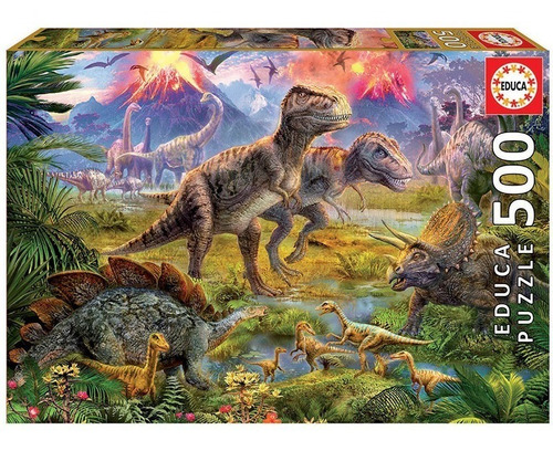 Imagen 1 de 4 de Rompecabeza Puzzle Dinosaurios X 500 Piezas Clementoni