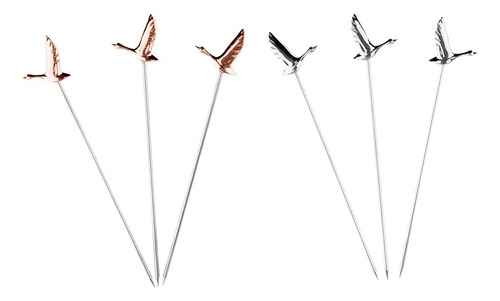 6 Piezas De Material Acero Swizzle Sticks Bar Cafe Cóctel
