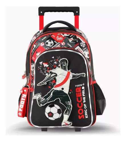 Mochila Carrito Footy 18 Pulgadas New Champions Luz Nene Mca