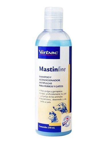 Shampoo Virbac Mastin Line Antipulgas Y Garrapatas 250ml