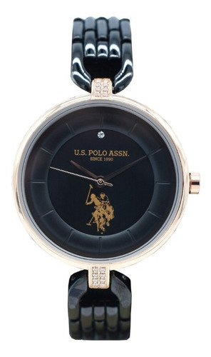 Reloj U.s. Polo Assn. Para Dama Uscwl-48-0064 Negro