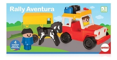 Rally Aventura Jeep Muñeco Niños Autito Auto Abrick Antex