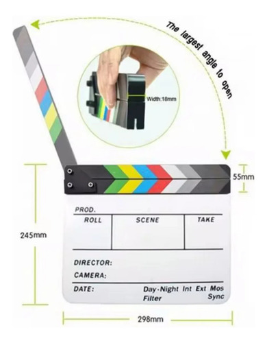 Claqueta Director Pizarra Blanca Español Cine Accion Escena Veoquiero