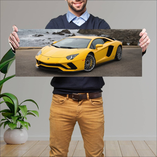 Cuadro 30x80cm Auto 2017 Lamborghini Aventador S 391