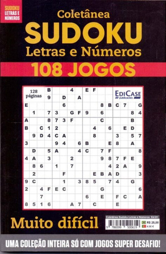 Coletanea Sudoku Letras E Numeros Ed.01