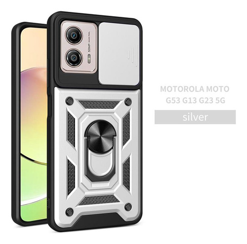 Carcasa Trasera Con Anillo Metálico Para Motorola Moto G13 2
