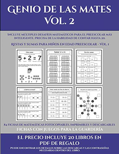 Fichas Con Juegos Para La Guarderia -genio De Las Mates Vol