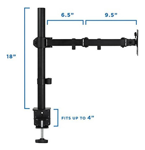 Soporte De Brazo De Monitor Único Mount-it! | Soporte De