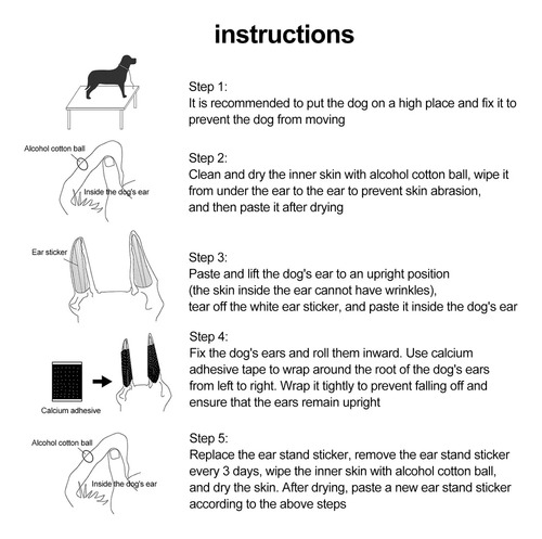 2x Levantador De Orejas Para Perros Herramienta De .