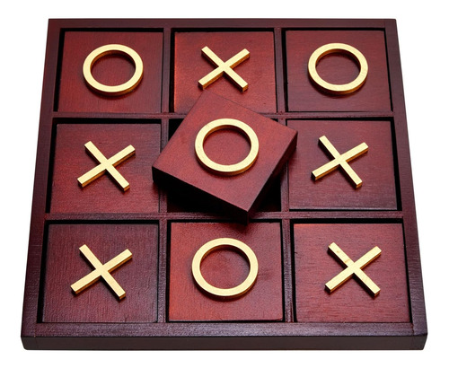 Juego De Madera Tic Tac Toe, Juegos De Mesa De Centro Decora